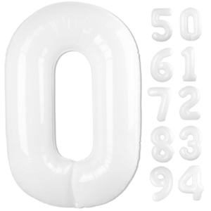 Number Foils -  White